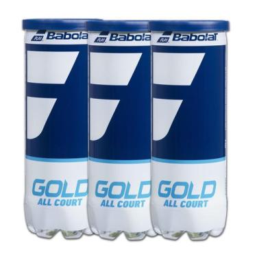 Imagem de Bolas de Tênis Babolat Gold All Court Pack com 3 Tubos