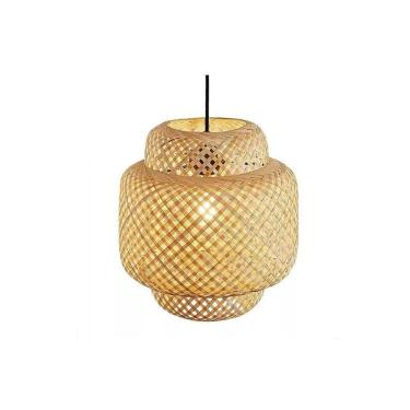 Imagem de Pendente Fibra Natural Bambu Bali 40Cm