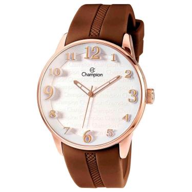 Imagem de Relógio CHAMPION masculino analógico marrom branco CH30224S