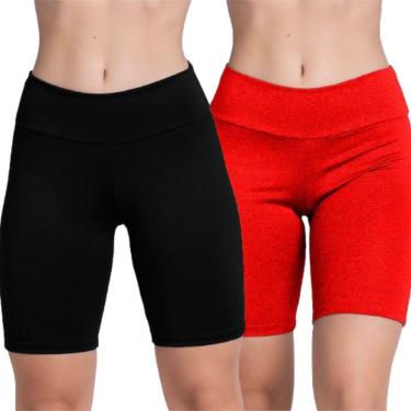 Imagem de KIT 2 Bermudinha Fitness Suplex Serra e Mar Roupa Para Academia Treino Moda Feminina-Feminino