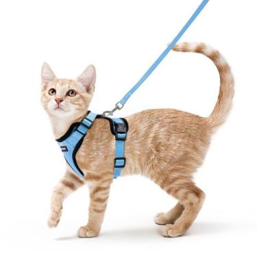 Imagem de Colete ajustável macio Cat Harness rabbitgoo azul claro XS