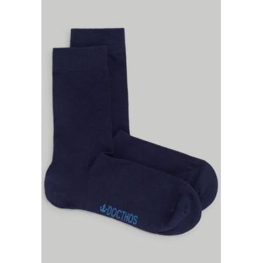 Imagem de Meia Cano Alto Lisa - DOCTHOS, 007 marinho, U