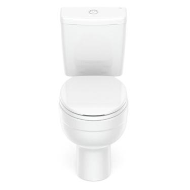 Imagem de Kit 3 Vaso Sanitário Com Caixa Acoplada E Assento Soft Close Acesso Confort Celite Branco