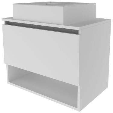 Imagem de Gabinete De Banheiro 60 Cm 1 Porta Com Cuba Valente Branco