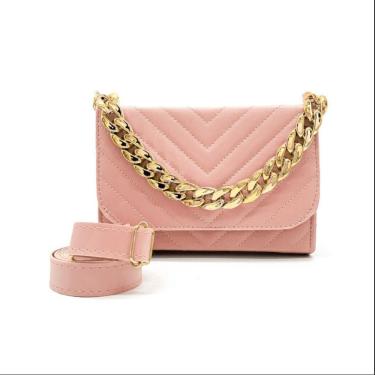 Imagem de Bolsa Clutch Festa Haldrys Detalhes Alça Dourada Fixa e Alça Removivel