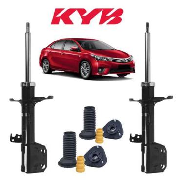 Imagem de 02 Amortecedores Kayaba Dianteiro + Kit Batente 1Linha Toyota Corolla 
