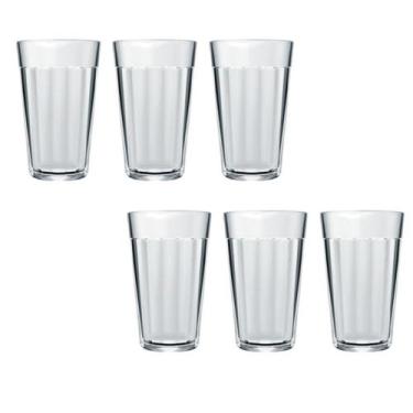 Imagem de Jogo 6 Copo Americano Vidro Long Drink 345ml Cristal Nadir - NADIR FIG