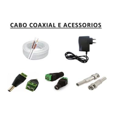 Imagem de Kit instalação 2 cameras cftv cabo , fonte e conectores - new line cab