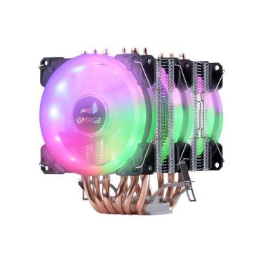 Imagem de Cooler Triplo Para Processador INTEL/AMD Dissipador Cobre LED RGB Diss