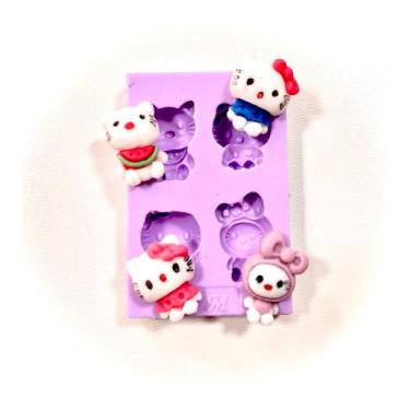 Imagem de F1342 molde de silicone gatinha confeitaria biscuit - confeitaria dos 