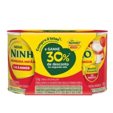 Imagem de Fórmula infantil Ninho Fases 1+ Nestlé 2 unidades 800g cada NESTLÉ