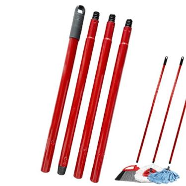 Imagem de iayokocc Acessórios de substituição de alça de esfregão para esfregão Vileda Spin Turbo/Turbo Smart/EasyWring, 4 seções ajustáveis 72,4 cm a 138,4 cm, fácil instalação, apenas cabo de esfregão está