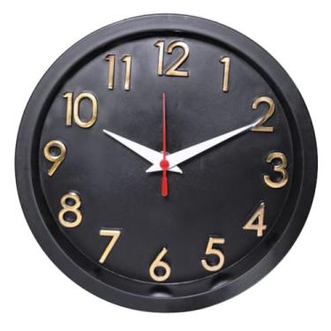 Imagem de Relógio de Parede 3D Grande Decorativo com Mecanismo Silencioso em Dourado, Preto, Branco, Cinza, Rosa, Azul e Verde - Relógios de Parede para Cozinha, Sala e Quarto(Preto)