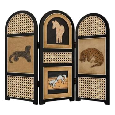 Imagem de Fenteer Mini dobrável colecionável, presente empresarial, mini painel divisor de ambientes, decoração compacta para mesa, escritório doméstico