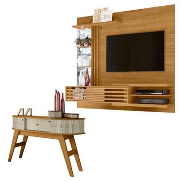 Imagem de Estante Home Theater Bancada Suspensa Frizz Supreme Cumaru com Aparado