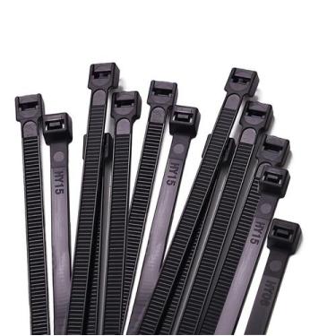 Imagem de Laços de zíper ZQDL 20 cm, pretos, abraçadeiras resistentes, 72 kg, 60