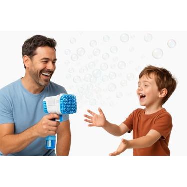 Imagem de Mega Lançador de Bolhas Automático Infantil – Bazuca de Sabão com Muitas Bolhas Coloridas para Crianças