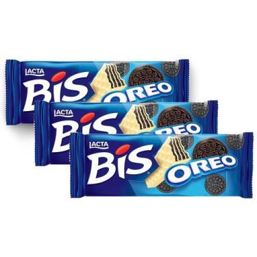 Imagem de Kit 3 Chocolate Bis Lacta Oreo com 100,8g