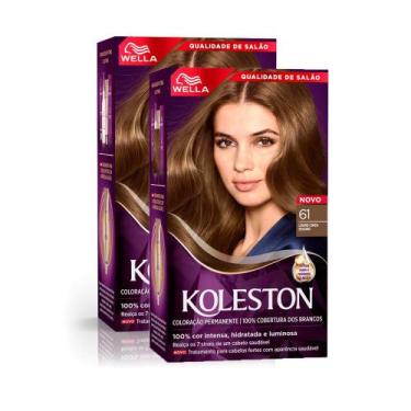 Imagem de Kit 2 Tinta de Cabelo Koleston Louro Cinza Escuro 61