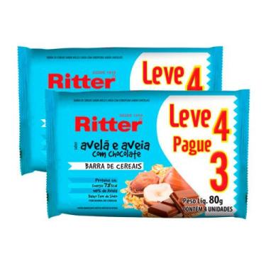 Imagem de Kit 2 Barra de Cereais Ritter Avelã e Aveia com Chocolate Leve 4 Pague