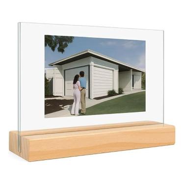 Imagem de 2X Porta Retrato Polaroid 10X15 Cm Madeira Vidro Duplo Incol