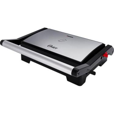 Imagem de Mini Grill Elétrico Inox 2 Em 1 Ogrl230 1000w Oster Cor Inox, 220V