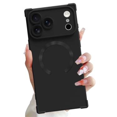 Imagem de OOK Capa magnética para iPhone 17 Pro Max de 6,9 polegadas [compatível com carregamento sem fio] TPU macio roxo sólido capa para celular antiarranhões ShockPro Maxof Pro Maxtection Slim Case para