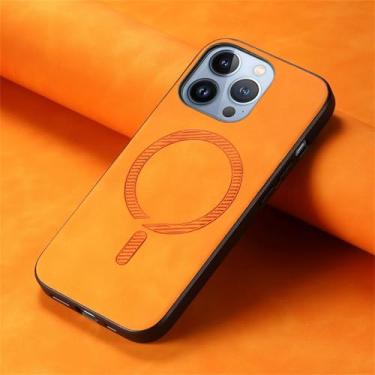 Imagem de HJZSZX Para iPhone 7Plus (8 Plus) Capa de telefone magnética de couro PU Capa protetora à prova de choque (para iPhone 7Plus (8 Plus)/amarelo)