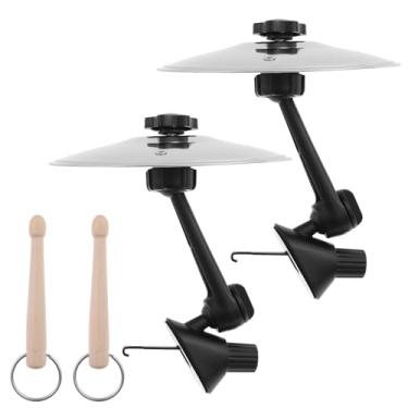 Imagem de 2 peças de pratos de acidente de carro, saída de ar divertida, compacta, fácil de instalar, pratos de acidentes de carro com 2 baquetas para motorista, baterista, amante de música