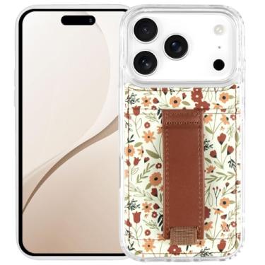 Imagem de Walli Capas para iPhone 17 Pro Max, capa de telefone estética, porta-cartões, comporta até 2 cartões - capa de telefone bonita e moderna para mulheres, serve para iPhone 17 Pro Max, com suporte e alça
