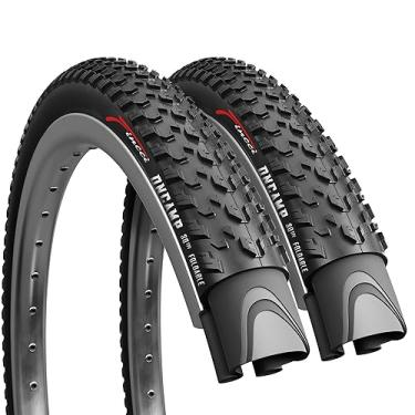 Imagem de Fincci Par de pneus dobráveis de 69,5 x 5,3 cm 54-584 para bicicleta Road Mountain MTB Mud Dirt Offroad – Pacote com 2