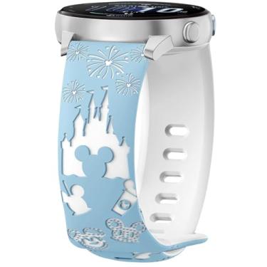 Imagem de CeiLarv Pulseira de relógio de 20 mm para Garmin Vivoactive 6/Vivoactive 5/Forerunner 165 Music/Vivomove Trend/Approach S44/Approach S50, pulseira de silicone respirável e confortável - azul celeste e