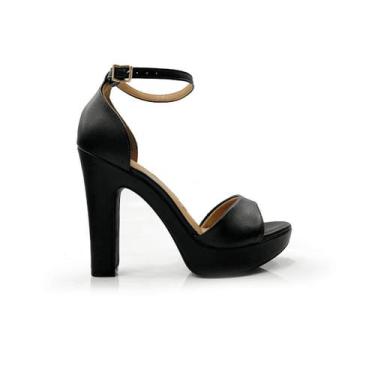 Imagem de Sandália Vizzano Feminina Salto Alto Meia Pata Elegante Confortável 62