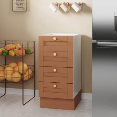Imagem de Balcão 4 Gavetas 40cm sem Tampo Arizona CabeCasa MadeiraOriginals - Ca