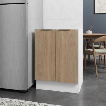 Imagem de Balcão 2 Portas 60cm sem Tampo com Rodapé Ipanema CabeCasa MadeiraOrig