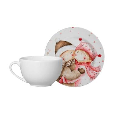 Imagem de Conjunto com 6 Xícaras de Chá com Pires Sweet Christmas 250ml