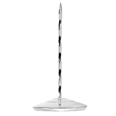 Imagem de Ailgely Recorde de Aço Inoxidável Estável Em Aço Inoxidável Com Tampa de Borracha, Portador de Ingressos Não -deslocados Espessados ​​para Restaurantes, Bares, Cozinhas, (Haste em espiral prateada)