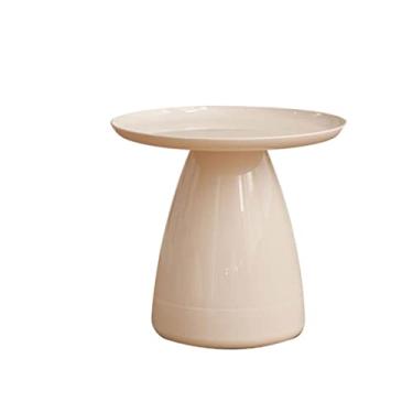 Imagem de Mesa lateral minimalista redonda, detalhe de ponta pequena, sala de estar, quarto, varanda, escritório, decoração de casa moderna, fácil montagem