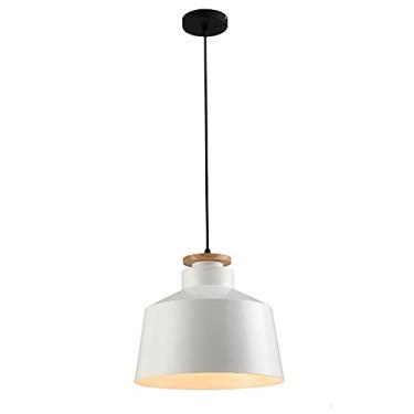 Imagem de CHENKUI Abajur de arte de ferro e arte de madeira, luminária decorativa pendente vintage luminária de teto para restaurante bar luminárias industriais compatíveis com LED, Lncandescent, CFL Bu