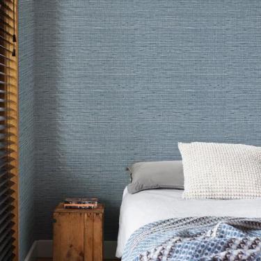 Imagem de Papel Tapiz Simon&Siff Texturizado Gris Azul 45x1000 cm Impermeable