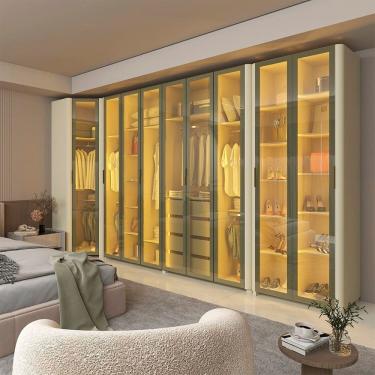 Imagem de Guarda-roupa Modulado Reflecta 9 Portas 339,2cm X 240cm Mod 015 100% Mdf Innova Off White