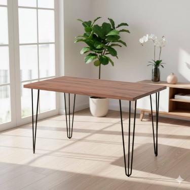 Imagem de Mesa Industrial 128cm X 75cm Hairpin Legs Noronha