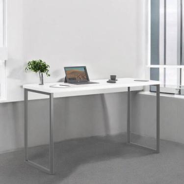 Imagem de Mesa Home Office Escrivaninha Shine 1,36 Branco - Mobiliar Home Shop