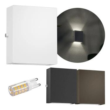 Imagem de 1X Arandela Mini Slim 2 Focos Extern Branco / Branco Frio