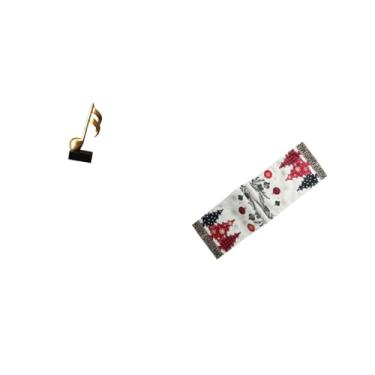 Imagem de Fenteer Enfeite de Mesa com Nota Musical de Resina E Design de árvore de Natal, Peça Central Criativa de Inverno para Mesa, Lareira, Presente de Inauguração D