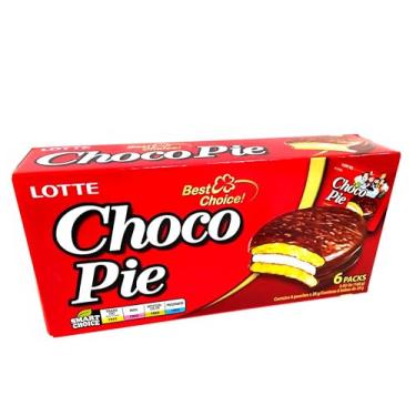 Imagem de Chocopie Alfajor de chocolate Coreano 6 unidades 168g