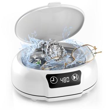 Imagem de KUNPHY Limpador Ultrassônico de Joias 700ml (24.5oz) 48KHz com 3 Temporizadores Digitais, Máquina de Limpeza para Joias, Óculos, Anéis, Diamantes e Colares