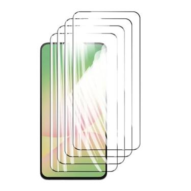 Imagem de 4 protetores de tela para Samsung Galaxy A56 5G, vidro temperado HD, alumínio de alta qualidade, antirriscos, compatível com impressão digital, 6,7" (preto)