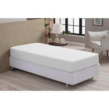 Imagem de Kit 2 Lençol De Cama Solteiro 100% Algodão Avulso 180 Fios Egpcios Com Elástico(branco)