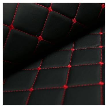 Imagem de Couro sintético acolchoado vinil PVC tecido de couro sintético impermeável sintético automotivo, forro de cabeça, estofamento de móveis (preto, 1,4 x 8 m)